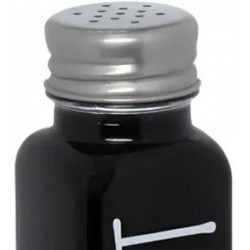 Saleiro 80ml Preto Manhattan em Vidro e Inox Hauskraft